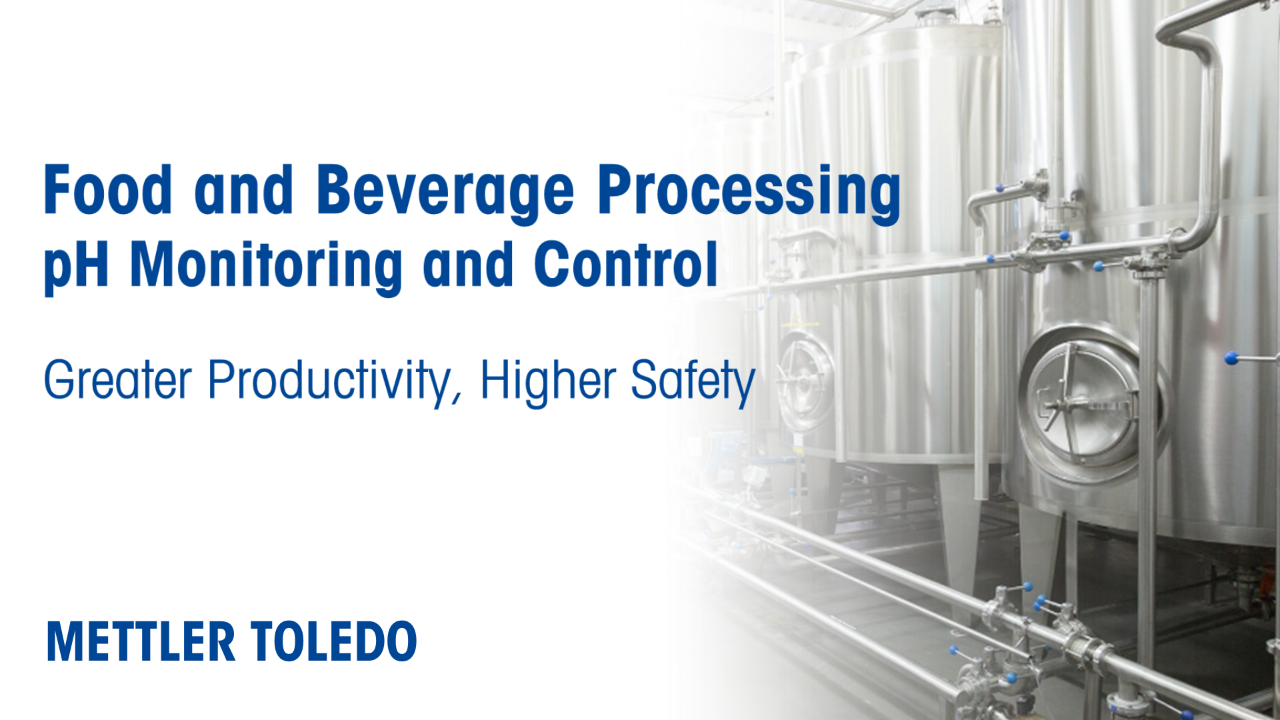 On Demand Webinar: pH in Food and Beverage Processing